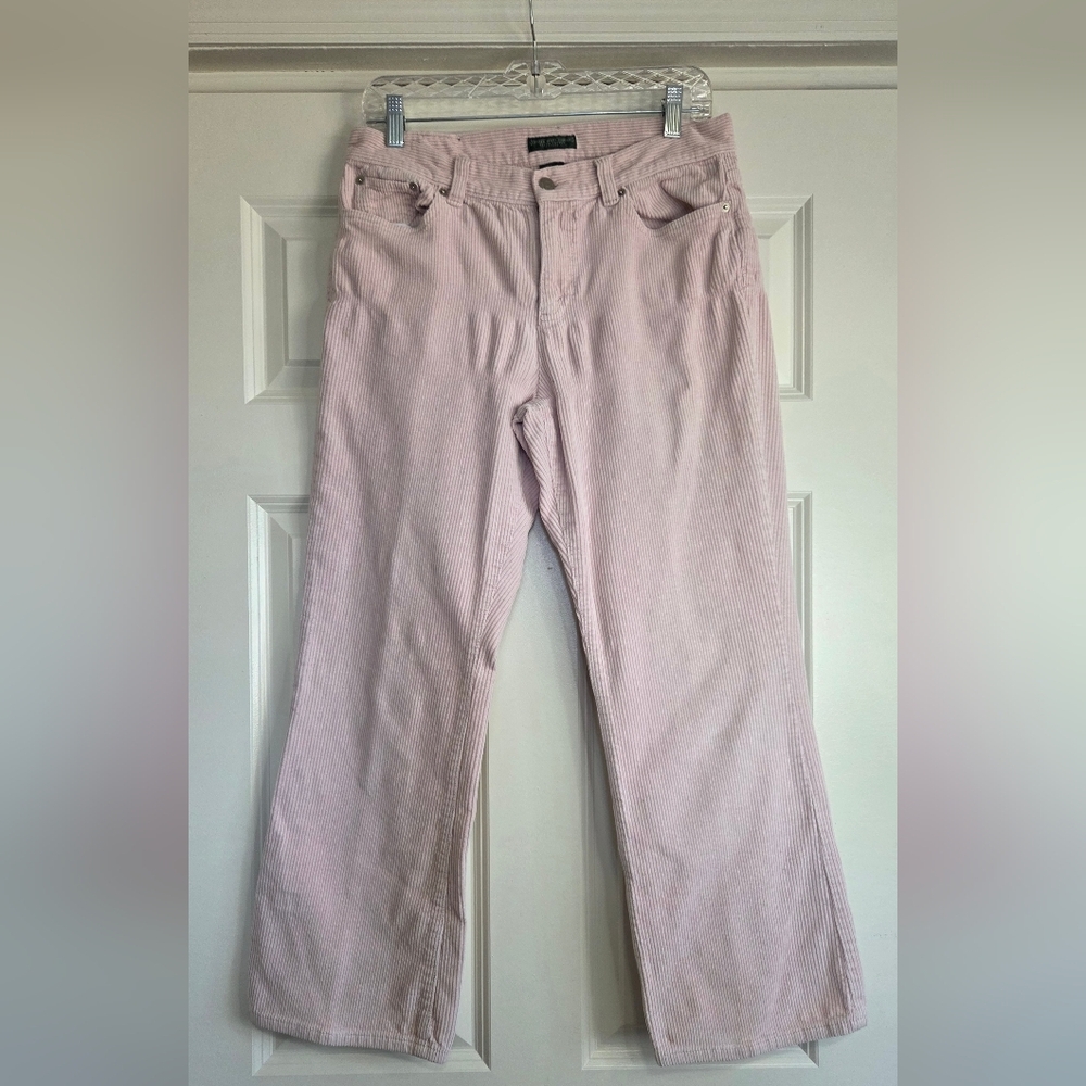 Lauren Ralph Lauren Ballerina Pink Bootcut Corduroy Pants - Sze 10P (Petite)